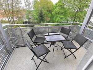 Balcony o terrace sa BohnApartments - Stadtblick Zechenhaus - Balkon - gratis Parkplatz - WLAN - sehr ruhig - barrierearm