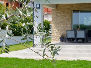 uitzicht op een huis vanuit de tuin bij Villa Tea in Umag