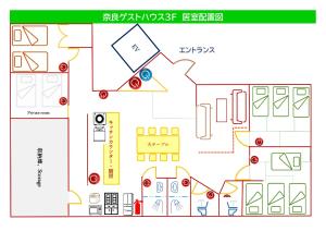 Nara Guesthouse 3F kat planı