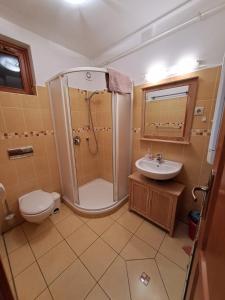 Rozmaring Apartmanok tesisinde bir banyo