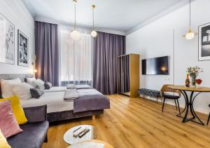 Atpūtas zona naktsmītnē Bentis Luxury Apartments