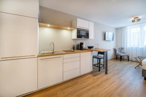 Una cocina o kitchenette en bodenseezeit Apartmenthotel Garni