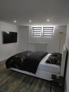 Tempat tidur dalam kamar di Studio 45m2 très calme