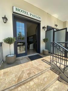 The facade or entrance of Hotel Pavlos - Studios