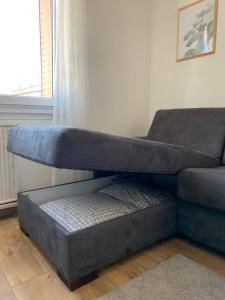 kanapę z łóżkiem na górze w obiekcie Appartement Cosy proche du centre w Annecy