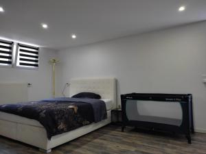 Tempat tidur dalam kamar di Studio 45m2 très calme