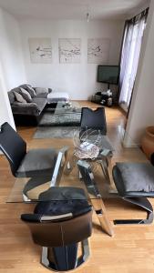 O zonă de relaxare la Appartement 60 m², porte de Saint-Cloud