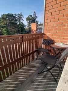 Un balcón o terraza en Apartment Kurši