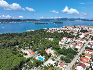 an aerial view of a city and a body of water at Mediterranean Village San Antonio in Biograd na Moru