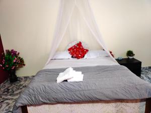 Katil atau katil-katil dalam bilik di Mannat Inn Homestay (Mysore)