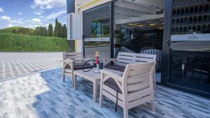 A patio or other outdoor area at Luxury Airport Hotel