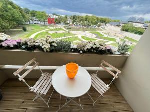 A balcony or terrace at Les Rives Rémoises