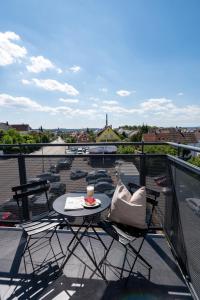 Un balcón o terraza en V Business Apartments Böblingen