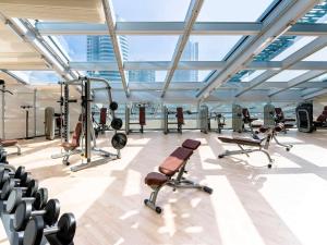 Fitnes oz. oprema za telovadbo v nastanitvi Novotel Fujairah