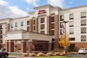 a rendering of the front of a hotel at Hampton Inn & Suites East Hartford in East Hartford