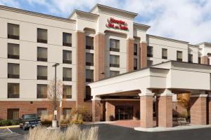 a rendering of the front of a hotel at Hampton Inn & Suites East Hartford in East Hartford