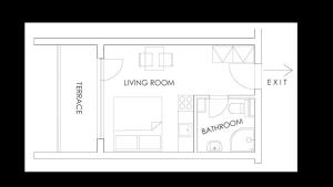 Floor plan ng William's apartments - fifth amazing studio