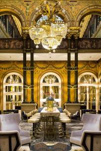 A seating area at Hilton Paris Opera