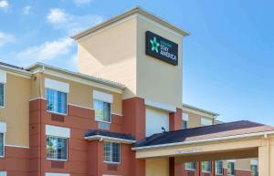 a building with a sign on the side of it at Extended Stay America Suites - Cleveland - Airport - North Olmsted in North Olmsted