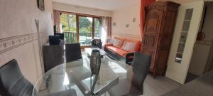 Кът за сядане в Appartement Domaine des Yearlings DEAUVILLE