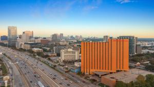 Pemandangan umum Houston atau pemandangan kota yang diambil dari hotel