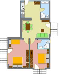 Floor plan ng Haus Alpin Apartments