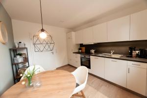 O bucătărie sau chicinetă la FreiTraum Apartments No1 im Zentrum von Bad Neustadt