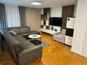 Зона вітальні в Ferienwohnung am Freudenthal