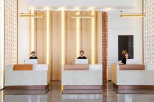 Predel za sedenje v nastanitvi Atour Hotel Xiamen Gaoqi Airport Chenggong Avenue