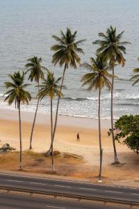 リーブルヴィルにあるRadisson Blu Okoume Palace Hotel, Librevilleの海浜のヤシの木群