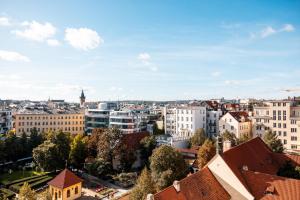 Una vista general de Praga o una vista desde la ciudad tomada desde el hotel