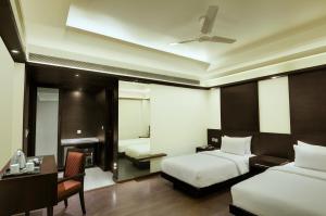 Vuode tai vuoteita majoituspaikassa Hotel Godwin Deluxe -Near New Delhi Railway Station - Paharganj