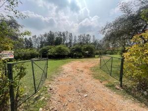 un camino de tierra con una puerta en un campo en Wild Valley Club, en Masinagudi