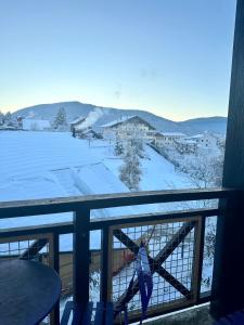 Uma vista da montanha tirada do apartamento 