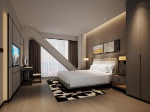 Кровать или кровати в номере Hyatt Place Chengdu Bio-Town