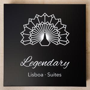 een logo voor alezado suites met een foto van een pauw bij Legendary Lisboa Suites in Lissabon