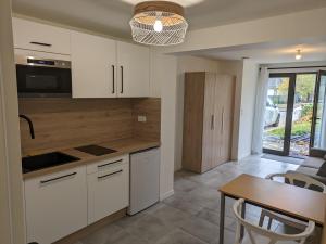 A kitchen or kitchenette at Studio indépendant en rez-de-jardin