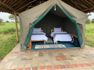 En eller flere senge i et værelse på Amboseli Discovery Camp