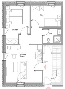 แผนผังของ Ferienwohnungen Zum Rittergut 17