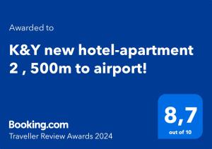 Un certificat, premiu, logo sau alt document afișat la K&Y suites 2 Brussels airport 500m!