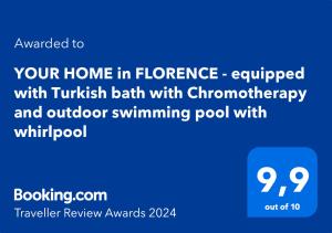 Басейн в YOUR HOME in FLORENCE - Private swimming pool and Turkish bath або поблизу