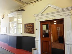 an entrance to a building with a wooden door at The Star Hotel in Southampton