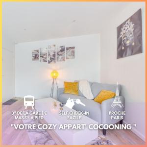 Un lugar para sentarse en Cozy Appart 5 à 3' de la gare - Cozy Houses