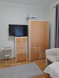 Un televizor și/sau centru de divertisment la Lena apartment - Lena two bedroom apartment