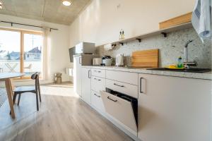 Η κουζίνα ή μικρή κουζίνα στο dreamcation Apartments Boardinghouse - Straubing Süd