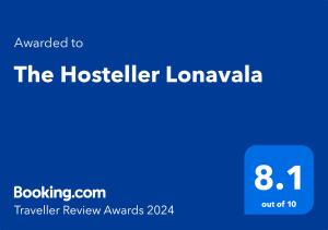 תעודה, פרס, שלט או מסמך אחר המוצג ב-The Hosteller Lonavala