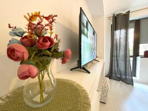 A television and/or entertainment centre at Apartament Alma