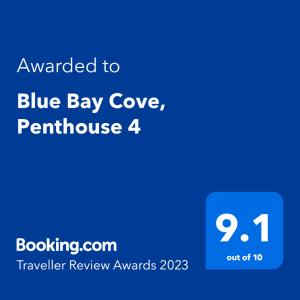 napis "Blue Bay Cove" z tekstem przyznanym "Blue Bay Cove Penknife" w obiekcie Blue Bay Cove, Penthouse 4 w mieście Watamu