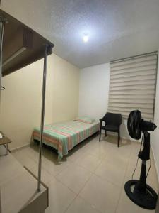 Katil atau katil-katil dalam bilik di Apartamento completo con aire en Valledupar