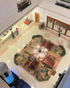 A seating area at Abad Atrium